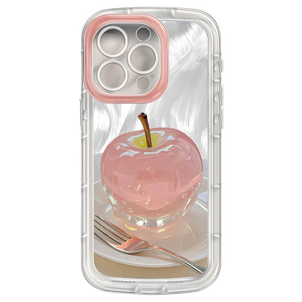 Glossy Apple Clear iPhone Case