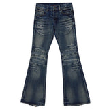 Grunge Distressed Flare Jeans