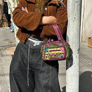 Hippie Aesthetic Patchwork Mini Bag