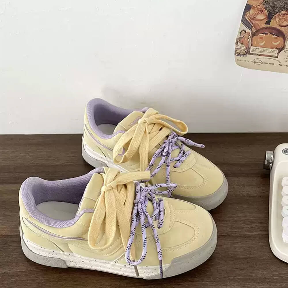 Lemon Cream & Lavender Sneakers