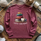 Coffee Yarn Books Long Sleeve T-shirt