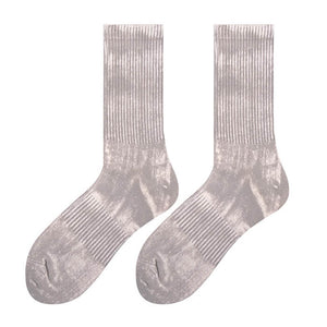 Tie-Dye Effect Ribbed Socks