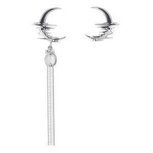Moon Asymmetric Earrings