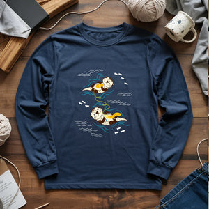 Otterly Knitting Away Long Sleeve T-shirt