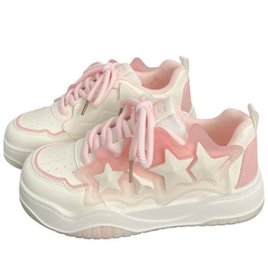 Pastel Aesthetic Star Sneakers