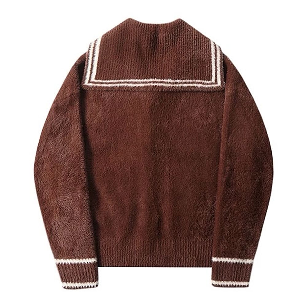 Preppy Plush Argyle Cardigan