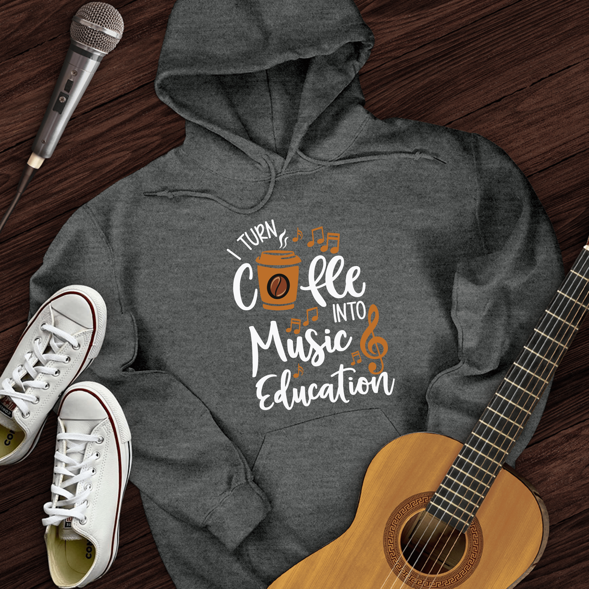 Coffee Into Music education Hoodie