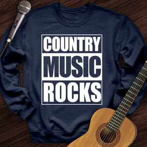 Country Music Rocks Crewneck