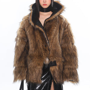 Crime Time Reversible Fur Jacket
