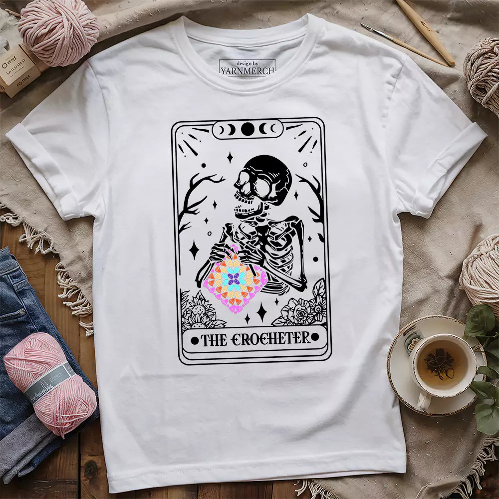 Skeleton Crocheter Tarot T-shirt