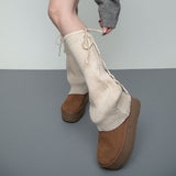 Soft Girl Ribbed Leg Warmers