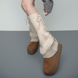 Soft Girl Ribbed Leg Warmers
