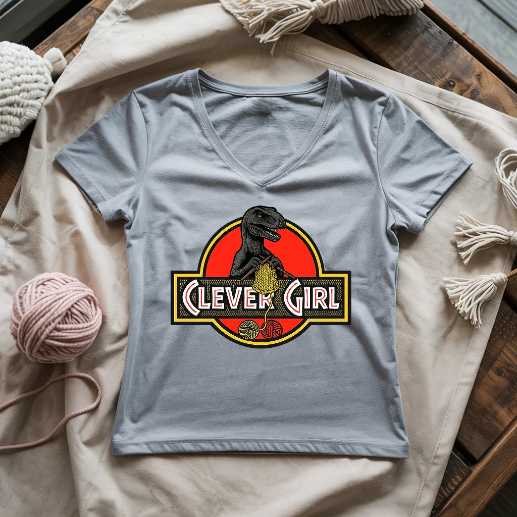 Clever Girl Lady V-neck