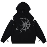 Sun & Moon Rhinestone Hoodie