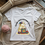 ADHD Crocheting Club Lady V-neck