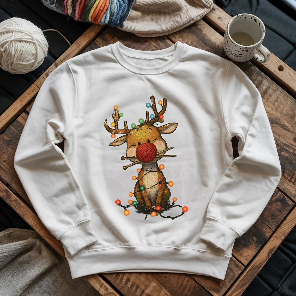 Knitmas Reindeer Sweatshirt