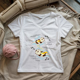 Otterly Knitting Away Lady V-neck