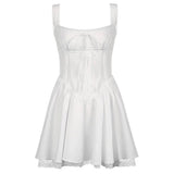 Bonjour Baby Corset Lace Trim Dress