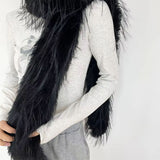 Y2K Faux Fur Long Fluffy Scarf